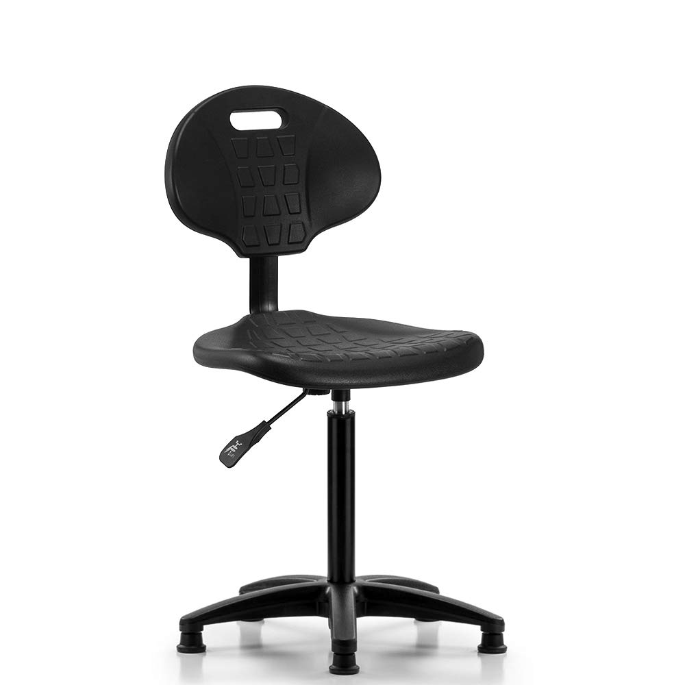 Ergonomic Industrial Work Chair with Adjustable Handle & Stationary Caps - Heavy Duty Office Desk Chair for Workshop, Factory & Warehouse Use