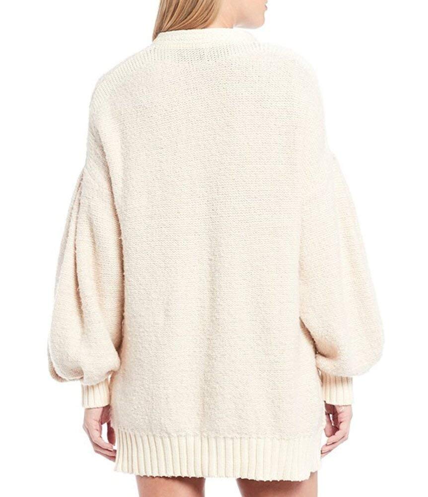 Free People Women's Snow Drop Cardigan Sweater - Soft Knit Long Open Front Wrap - Size Large - Perfect for Fall Layering & Cozy Winter Outfits