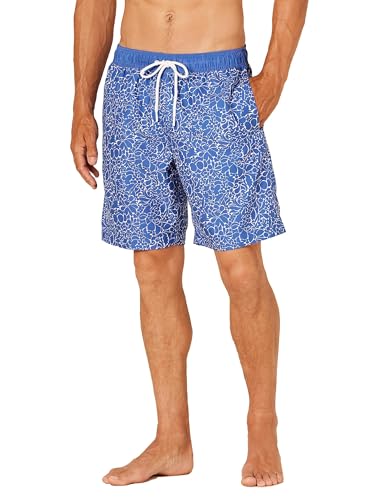 Navy White Painted Floral