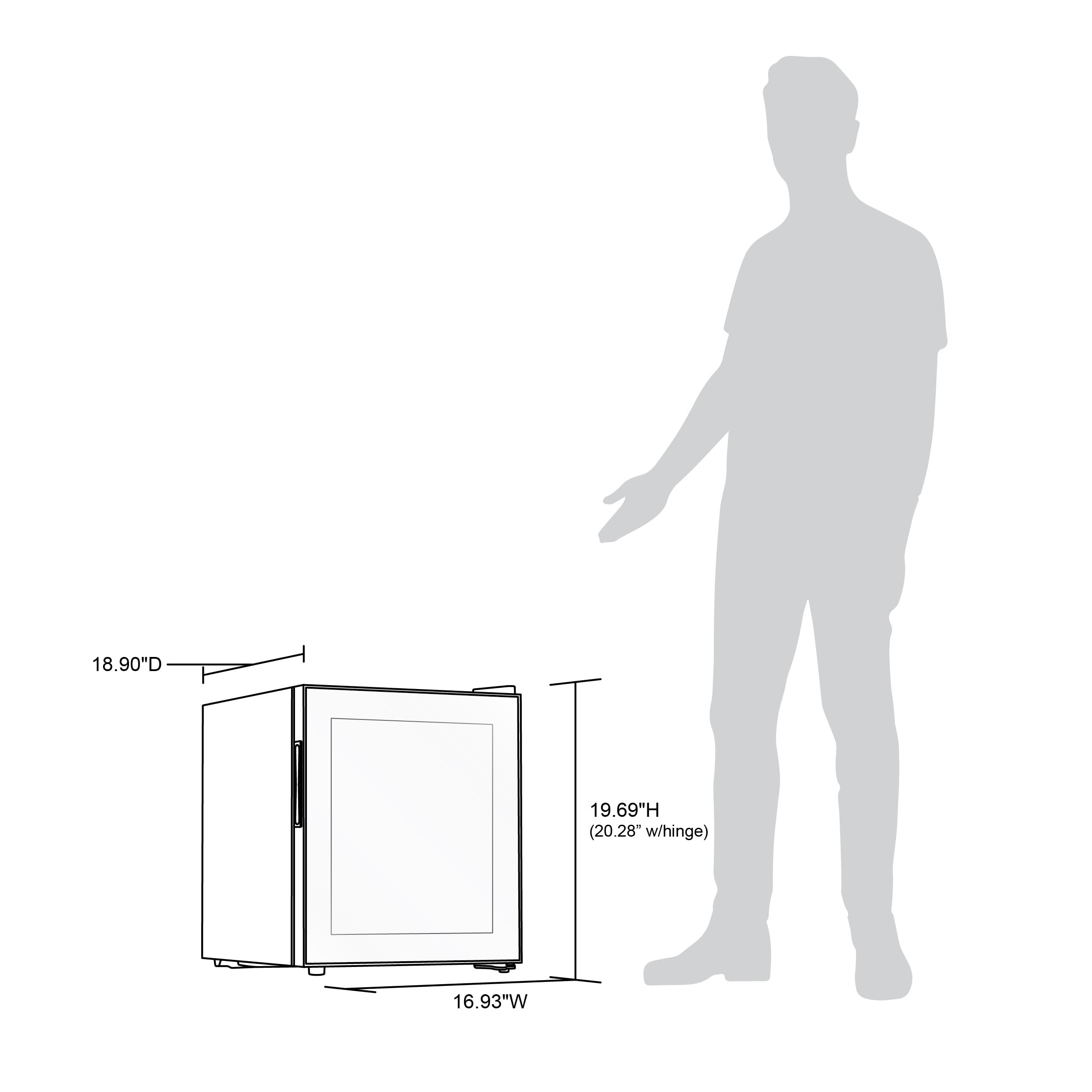 NewAir 60 Can Freestanding Beverage Cooler with Reversible Glass Door - Black Mini Fridge with Door Alarm | Perfect for Home Office, Dorm Room, Man Cave, Bar & Entertainment Spaces | Compact Drink Refrigerator for Soda, Beer & Energy Drinks