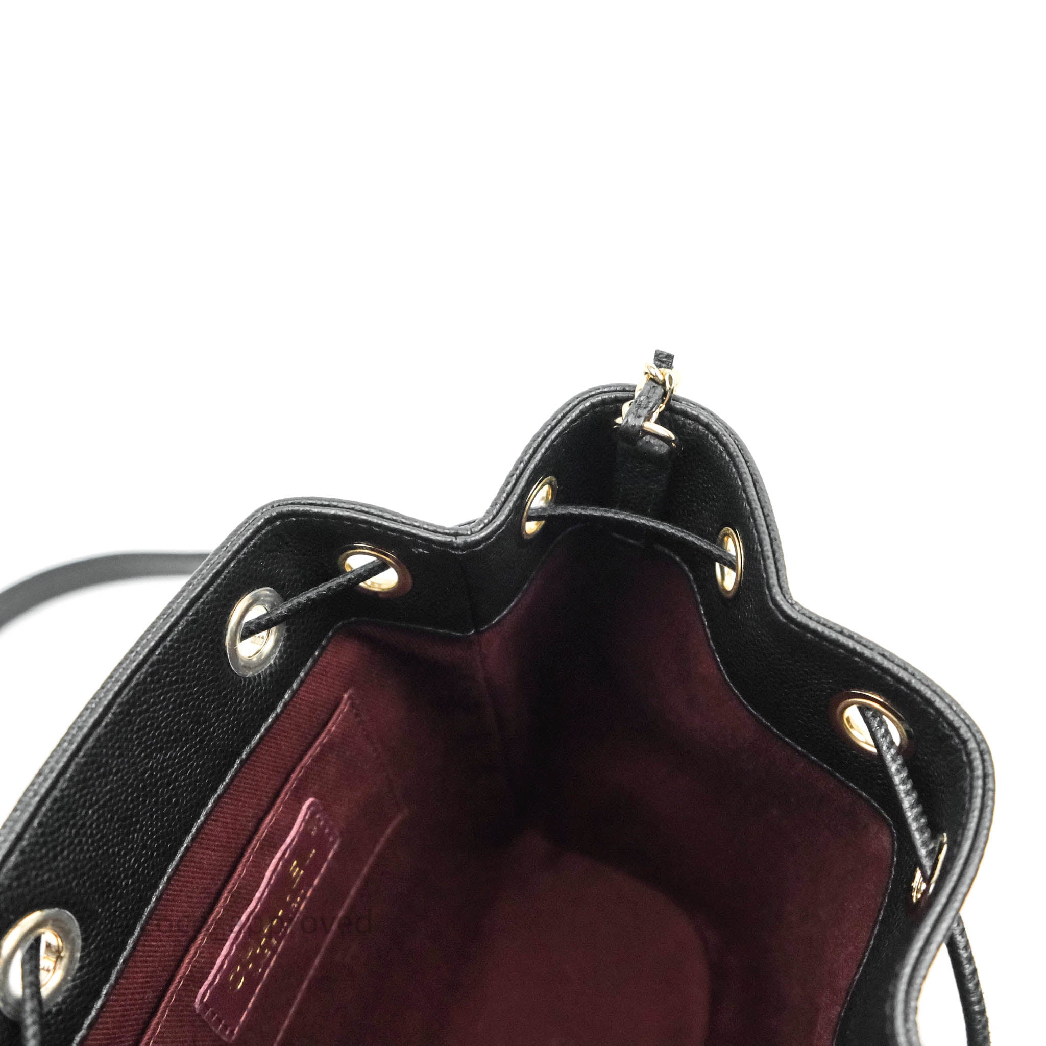 Chanel Business Affinity Drawstring Bucket Bag - Black Caviar Leather with Gold Hardware (21P Collection) | Luxury Crossbody Handbag for Work, Travel & Everyday Use