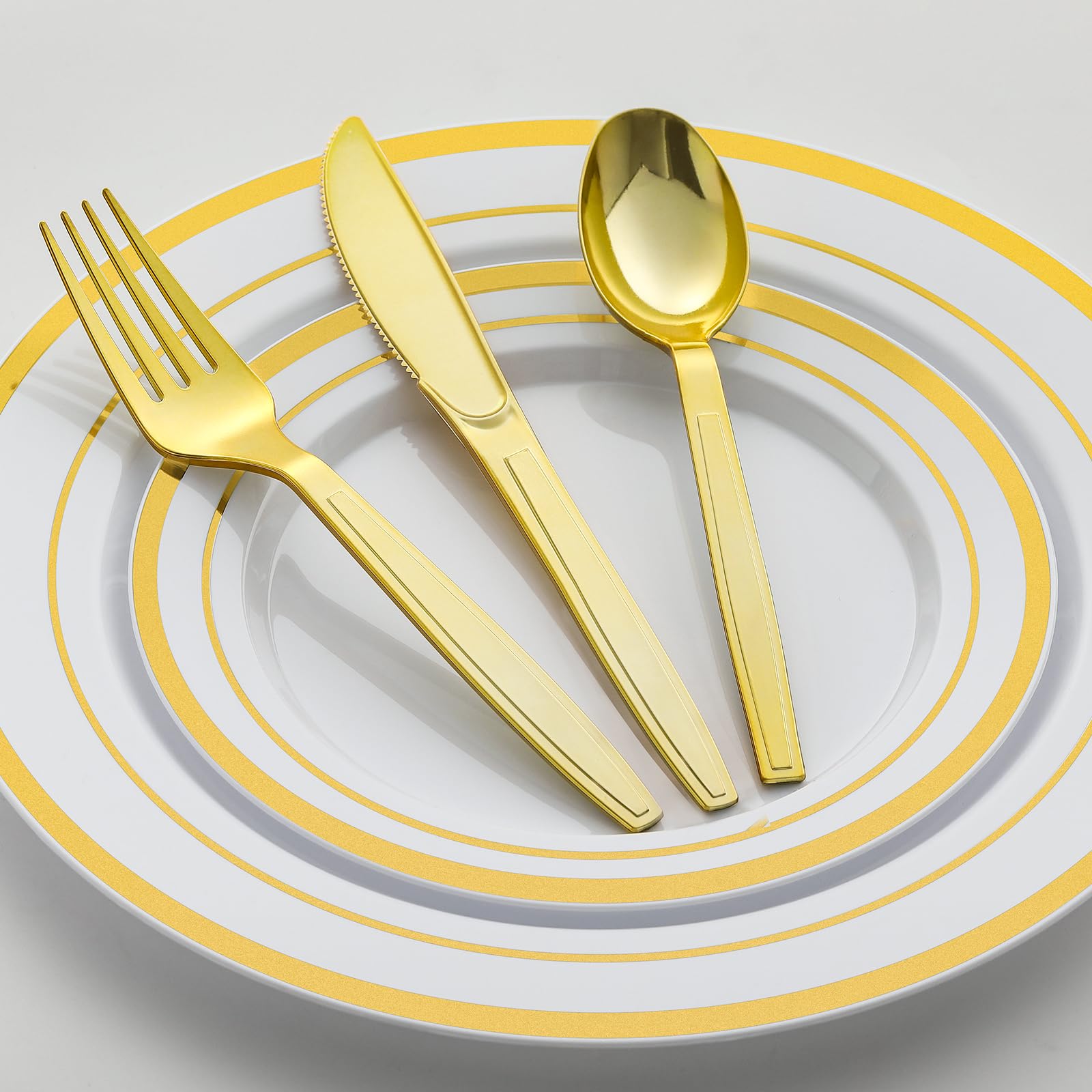 100-Pack Gold Plastic Forks - Disposable BPA-Free Cutlery for Parties, Weddings, Picnics & Events - Elegant Plastic Utensils for Catering, BBQs, Office Lunches & Home Dining