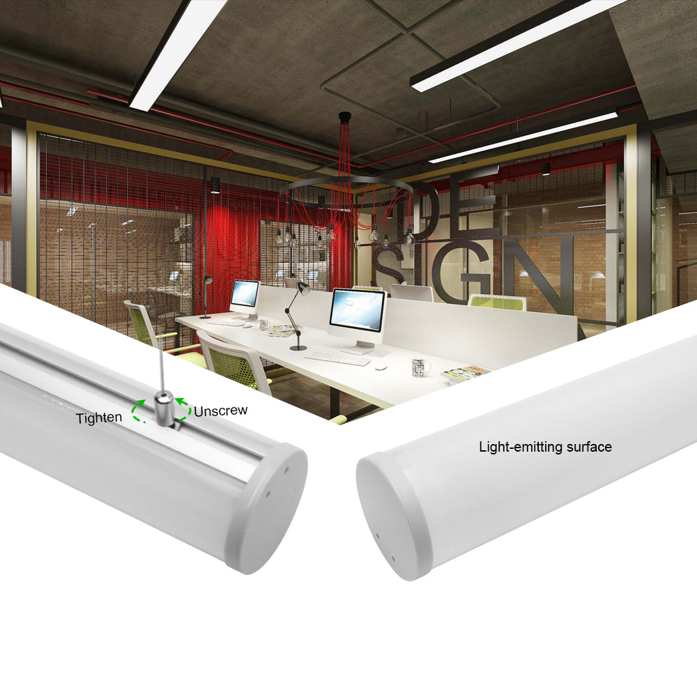 5 Pack D60 60mm Round Extruded Aluminum Channels for LED Linear Pendant Lighting - Perfect for Office, Kitchen, and Commercial Space Lighting Systems