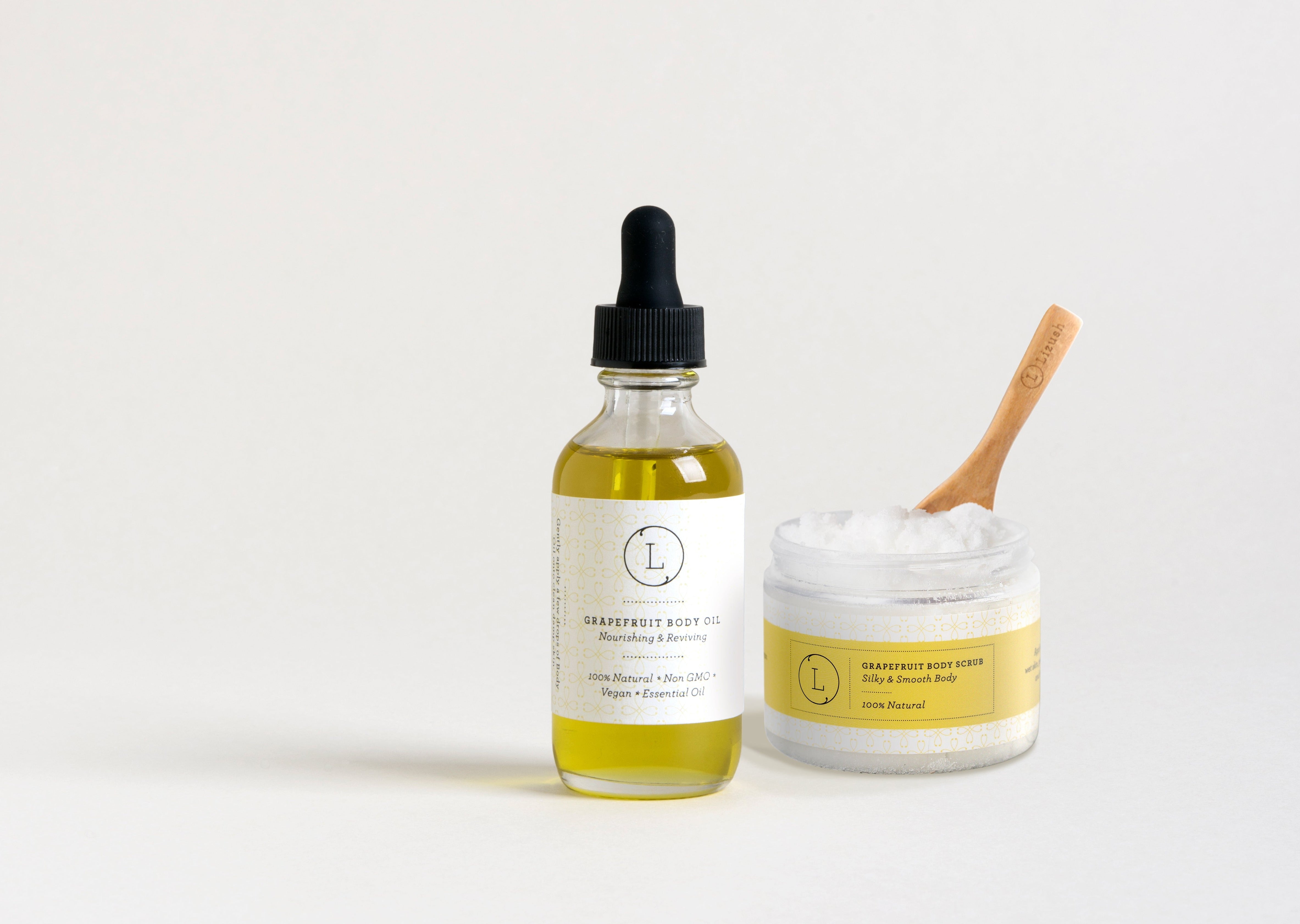 Refreshing Grapefruit Moisturizing Set - Hydrating Body Oil & Exfoliating Scrub for Dry Skin | Perfect for Spa Day & Self-Care Routine