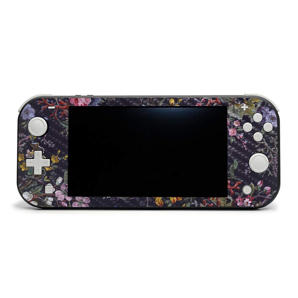 Premium Carbon Fiber Skin for Nintendo Switch Lite - Midnight Blossom Design | Protective & Durable Textured Cover | Easy to Apply & Remove | Made in USA | Perfect for Gaming Protection & Style Enhancement