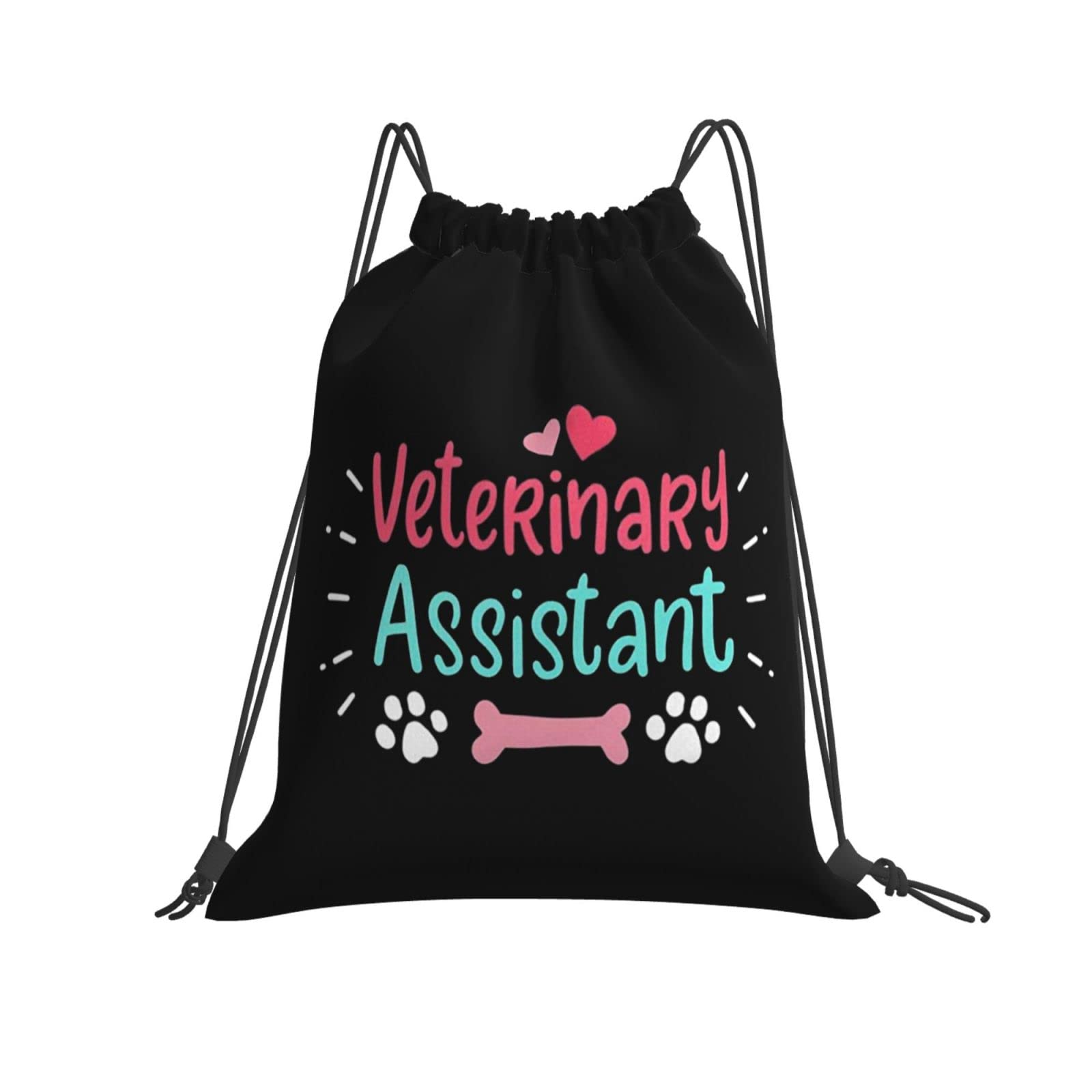 Veterinary Assistant Drawstring Backpack - Lightweight School Backpack for Kids & Teens - Perfect for School, Gym, Sports, Travel & Vet Clinic Use