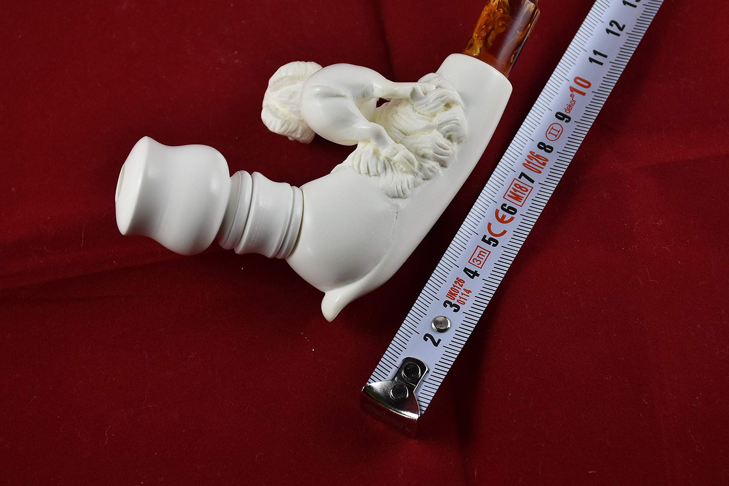Personalized Dog-Shaped Meerschaum Cigar Holder - Custom Unsmoked Pipe for Tobacco Lovers - Handcrafted to Order - Perfect Gift for Dog Owners & Cigar Enthusiasts - Great for Relaxation, Collecting & Special Occasions