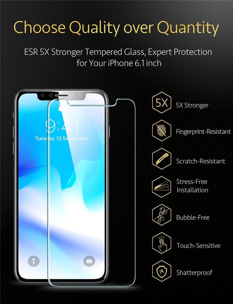 Premium iPhone Tempered Glass Screen Protector - Shatterproof, HD Clear, 9H Hardness - Perfect for iPhone 14/13/12/11 Series - Ultimate Protection Against Drops & Scratches (Great for Everyday Use, Travel, and Outdoor Activities)
