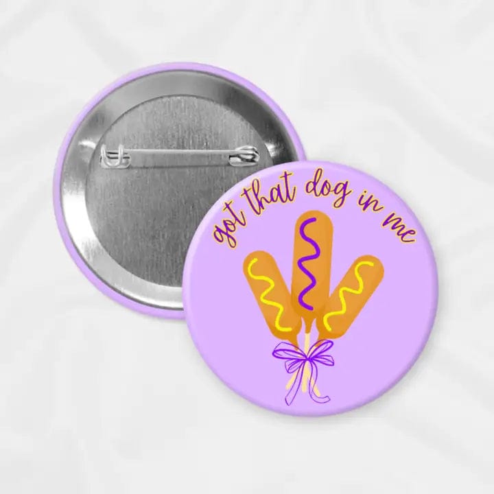 LSU Corndog Gameday Button - Official LSU Tigers Football Game Day Accessories for Tailgating & College Sports Events