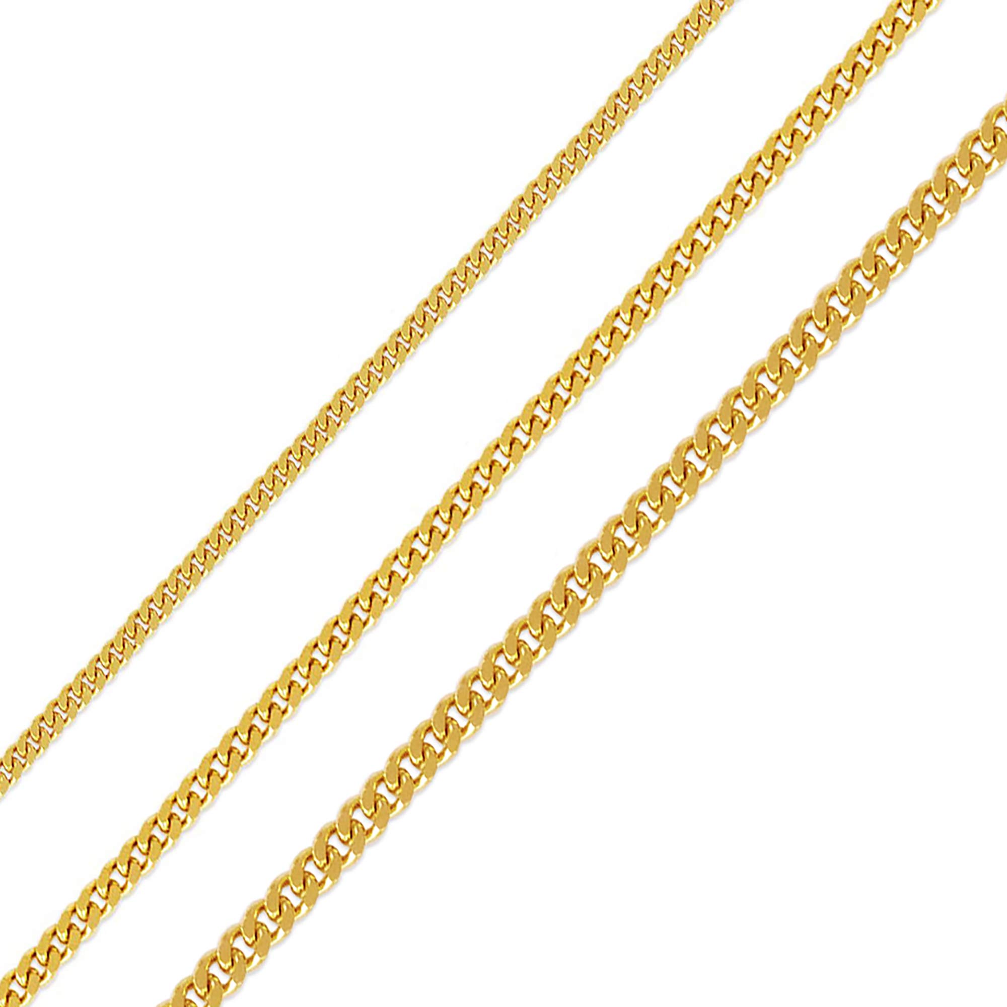 14K Solid Gold Chain Necklace for Men & Women - Thin 0.5mm to 2mm Thick Curb Link Necklace (16, 18, 20, 22, 24 Inch) - Perfect for Everyday Wear, Gifts & Layering Jewelry