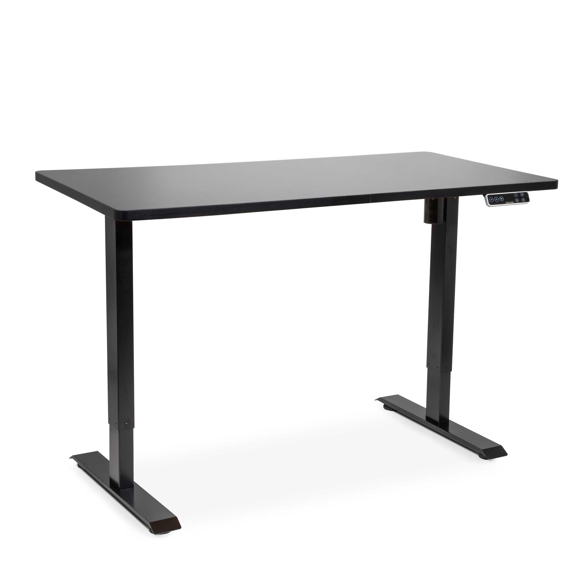 Black Electric Height Adjustable Standing Desk with Memory Function - 55x28 Inches, Quiet Motor, Ergonomic Home Office Desk for Work & Study (Model DH245)