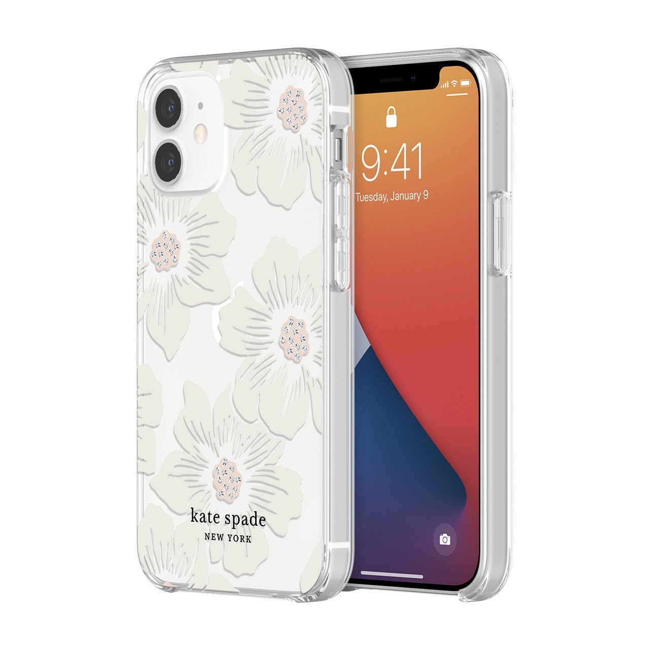 Kate Spade New York iPhone 12 Mini Hardshell Protective Case - Slim Durable Phone Cover for Women, Fashionable Accessory for Work, Travel & Everyday Use