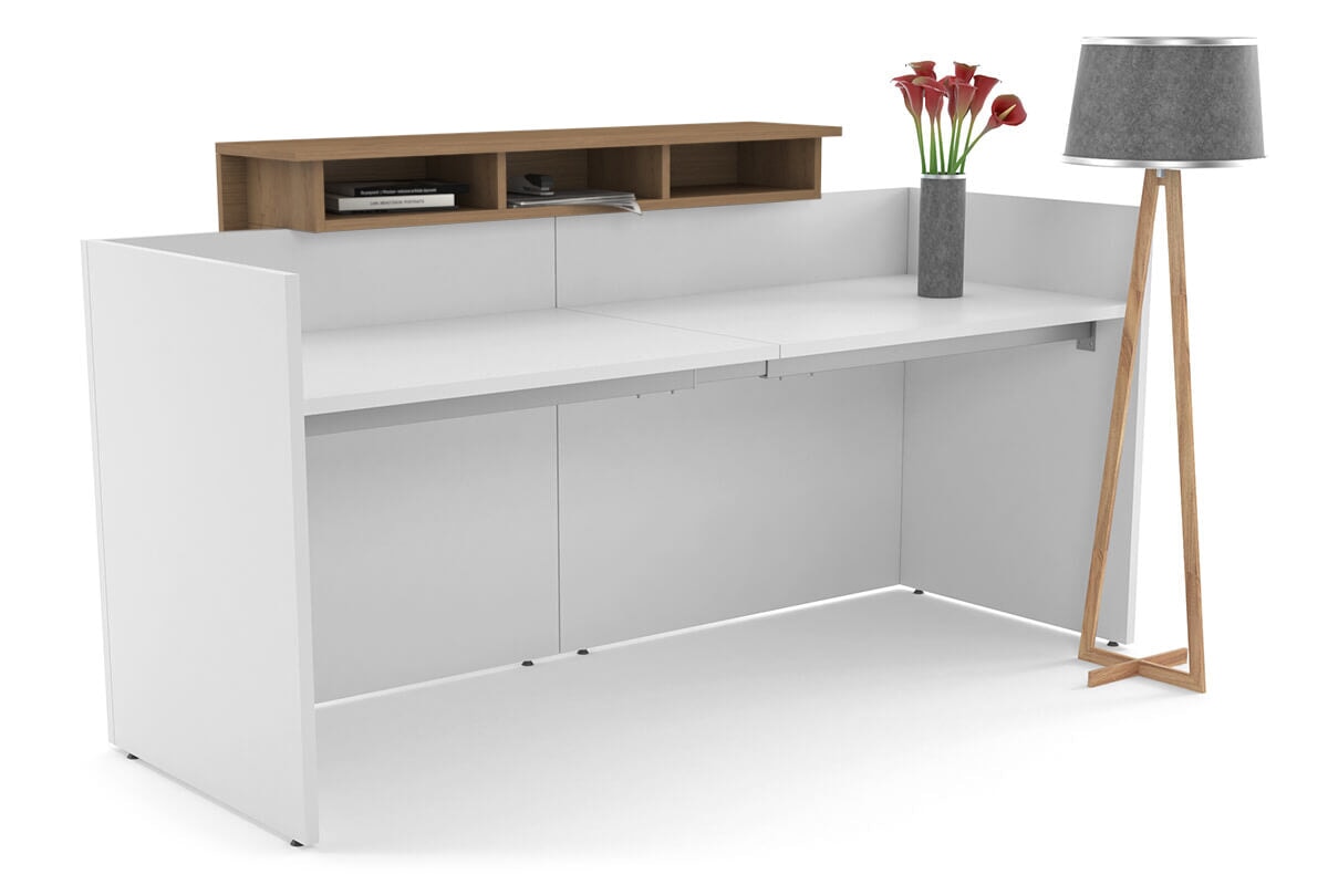 Professional White Reception Desk for Office & Hotel Lobby - Modern Uniform Counter for Front Desk & Customer Service Areas