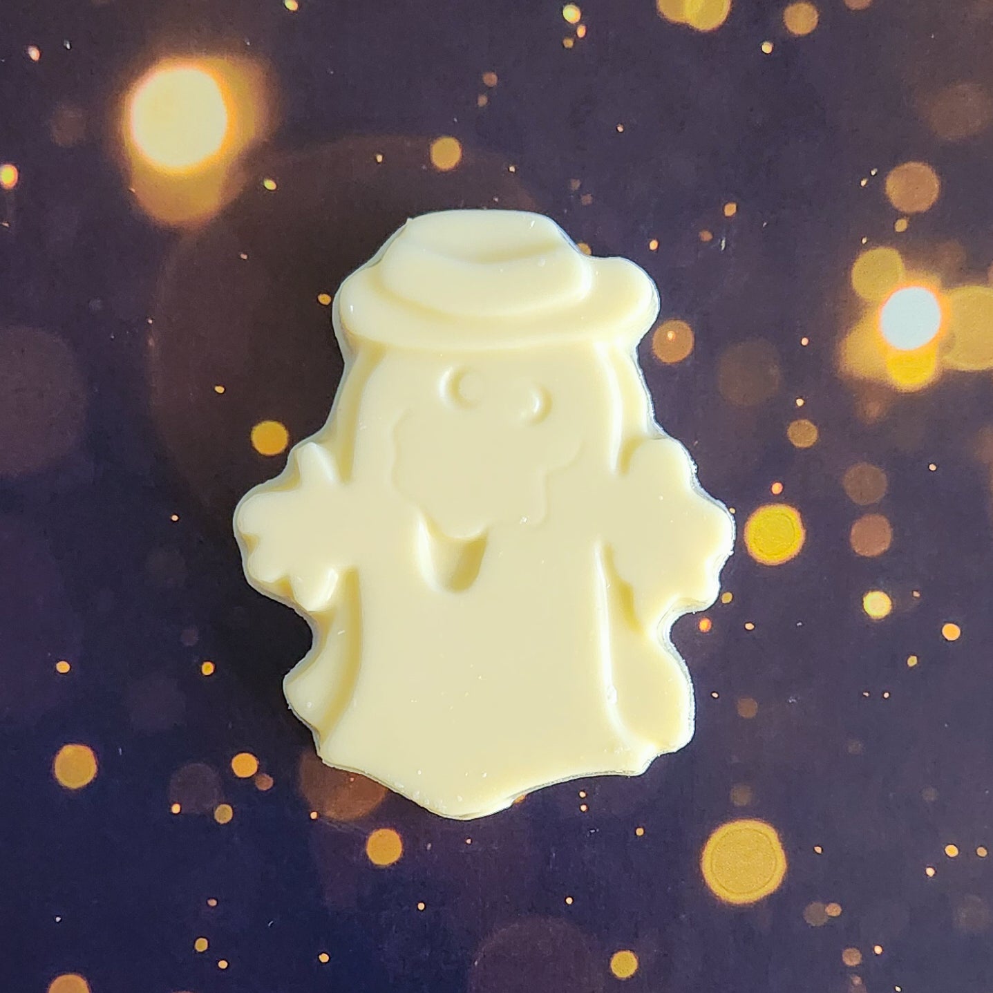 Spooky Chocolate Ghost with Hat - Halloween Party Favors, Trick or Treat Gifts & Decorative Treats for Kids