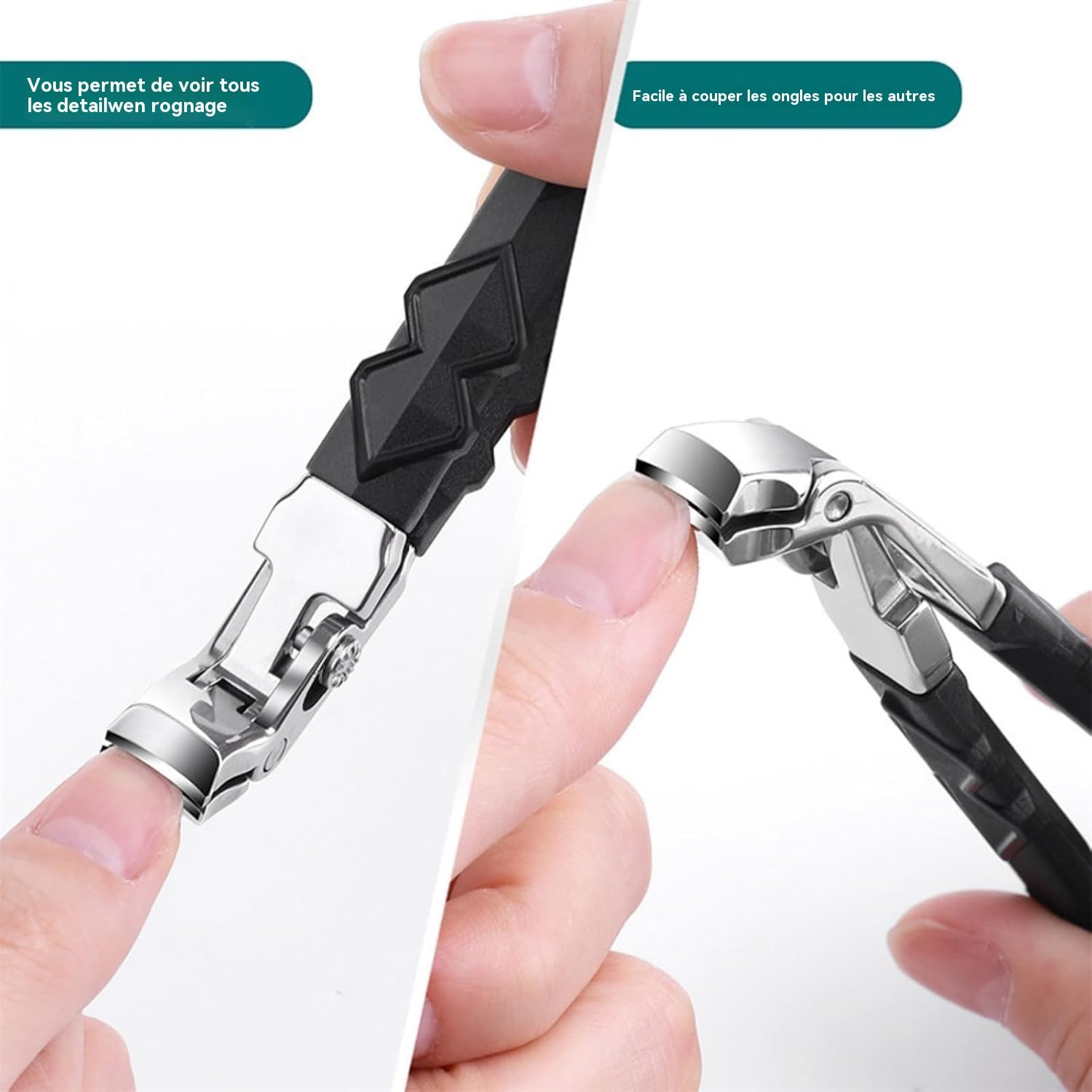 Outfany Professional Nail Clipper for Hard & Thick Toenails - Ergonomic Angled Head Design - Ideal for Seniors & Elderly Care - Perfect for Home, Travel & Pedicure Use (1 Piece)