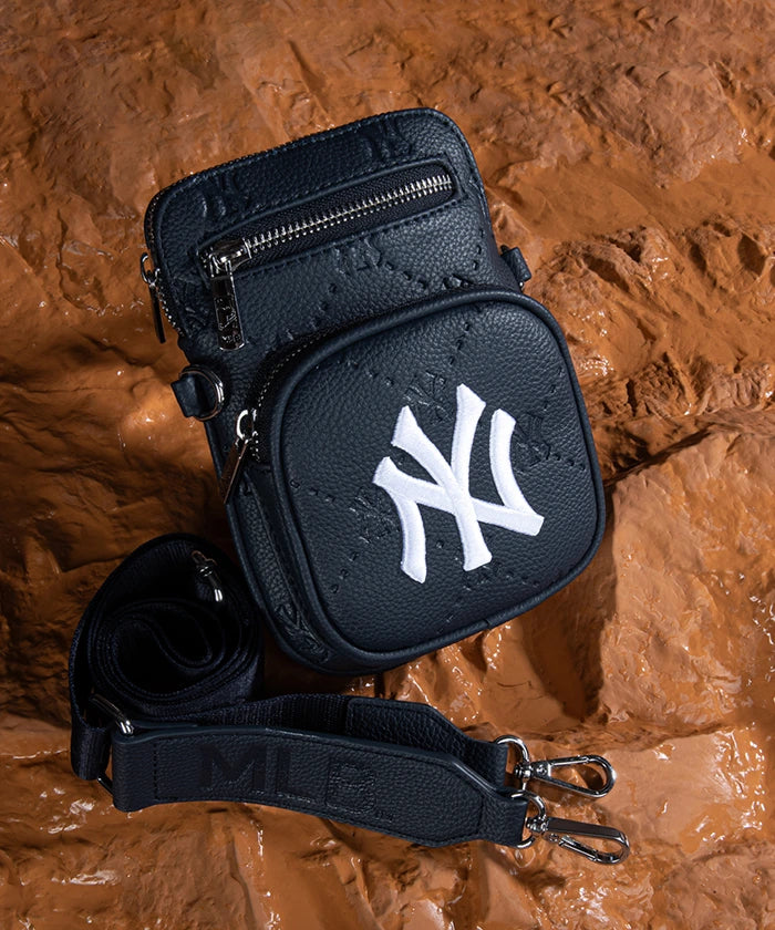 MLB New York Yankees Mini Crossbody Bag for Women - Stylish Yankees Logo Shoulder Purse - Perfect for Game Day, Travel & Casual Outings