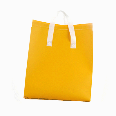 Insulated Yellow Takeout Bags - Tamper Evident Food Delivery Bags (11.75