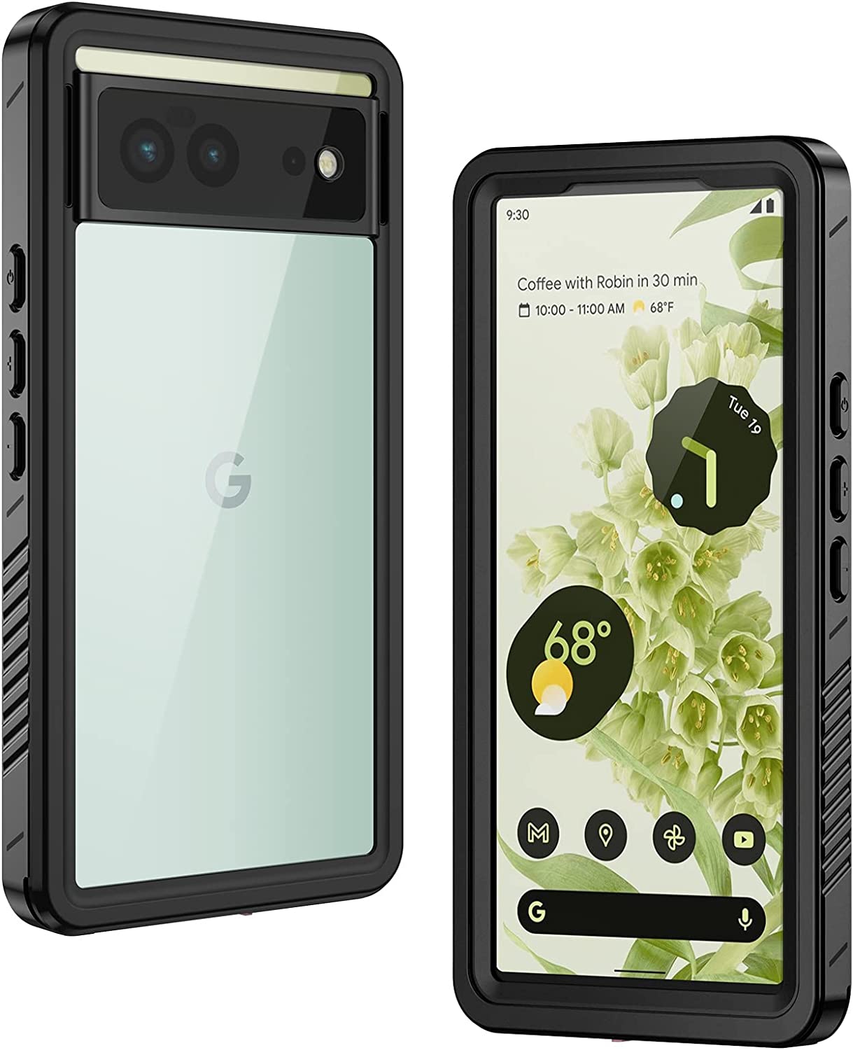 Google Pixel 6 Waterproof Case - IP68 Certified Shockproof Protective Cover for Swimming, Diving & Outdoor Activities