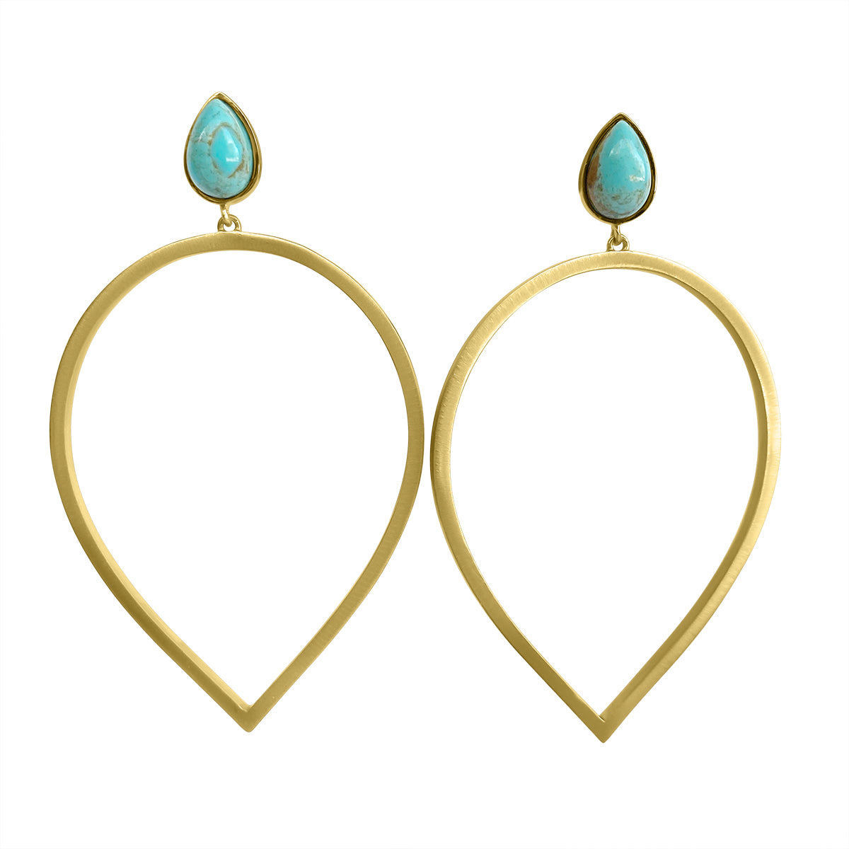 Daybreak Statement Earrings - Turquoise Gemstone Dangle Earrings for Women | Perfect for Parties, Weddings & Special Occasions
