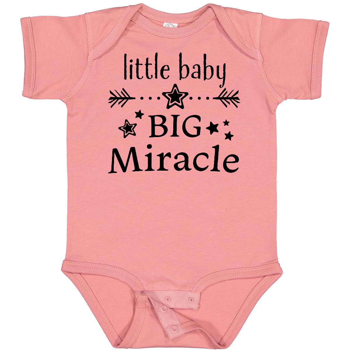 Inktastic Little Baby, Big Miracle Baby Bodysuit - Cute Newborn Onesie for Boys & Girls - Perfect for First Photos, Baby Showers & Family Gifts