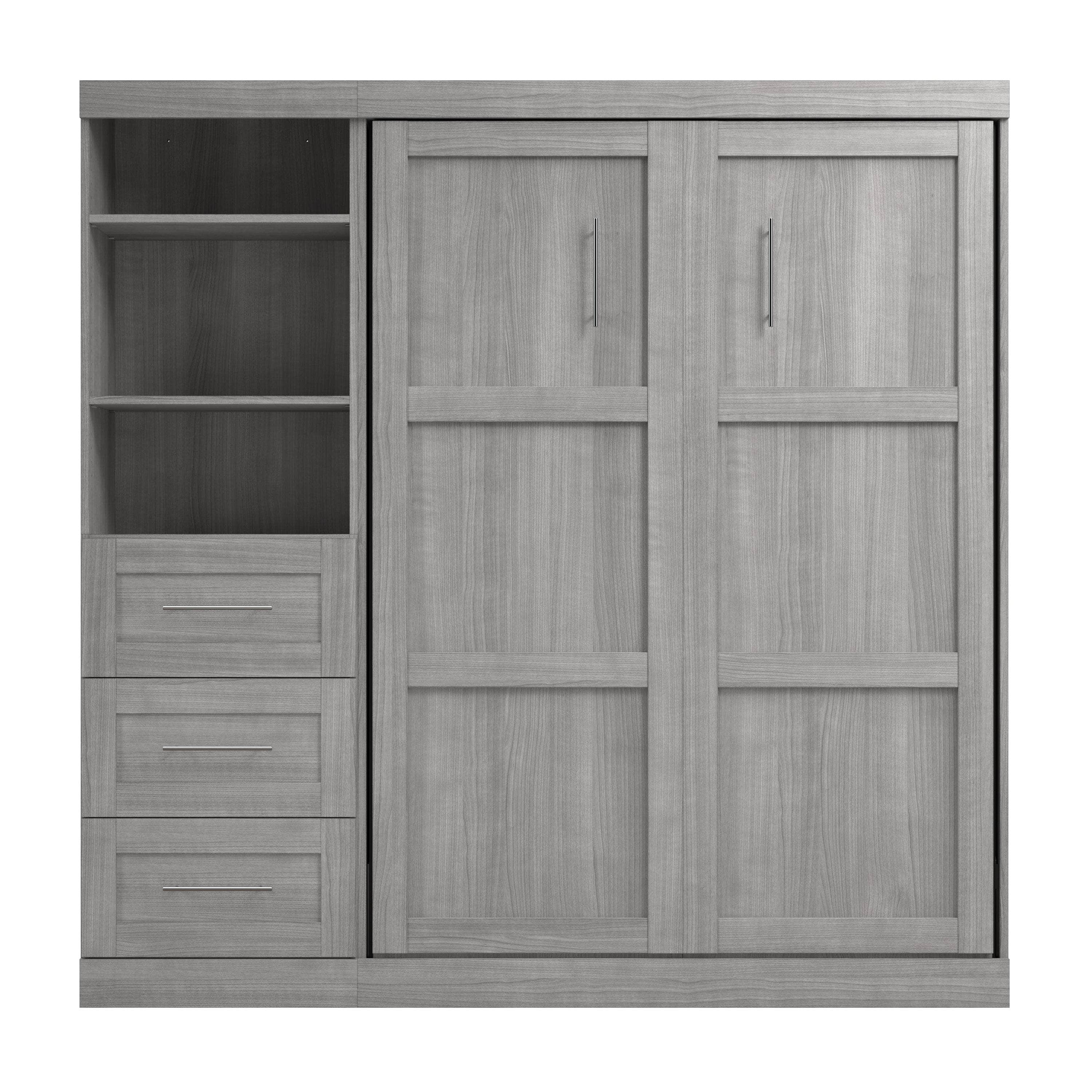Pur Full Murphy Wall Bed with Storage Drawers - 84