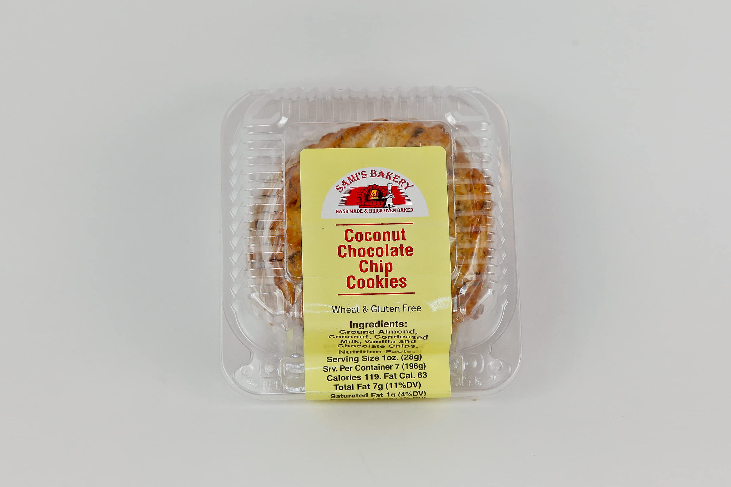 Sami's Bakery Coconut Chocolate Chip Cookies - Wheat & Gluten Free, Vegan & Dairy-Free Snacks - Perfect for Healthy Desserts, Gifts & On-the-Go Treats