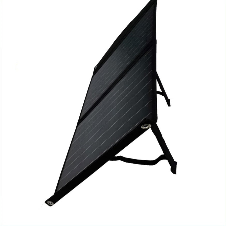 Bioenno Power 80 Watt Foldable Solar Panel (BSP 80 LITE) - Portable Solar Charger for Camping, RV, Hiking & Emergency Power Supply