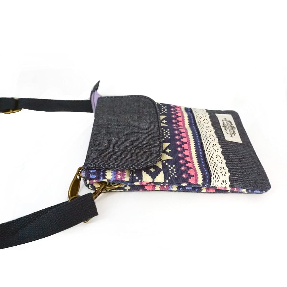 Stylish Canvas Crossbody Phone Purse Wallet for Women & Teens - Compact Shoulder Bag with Adjustable Strap - Perfect for Daily Use, Travel, and Shopping