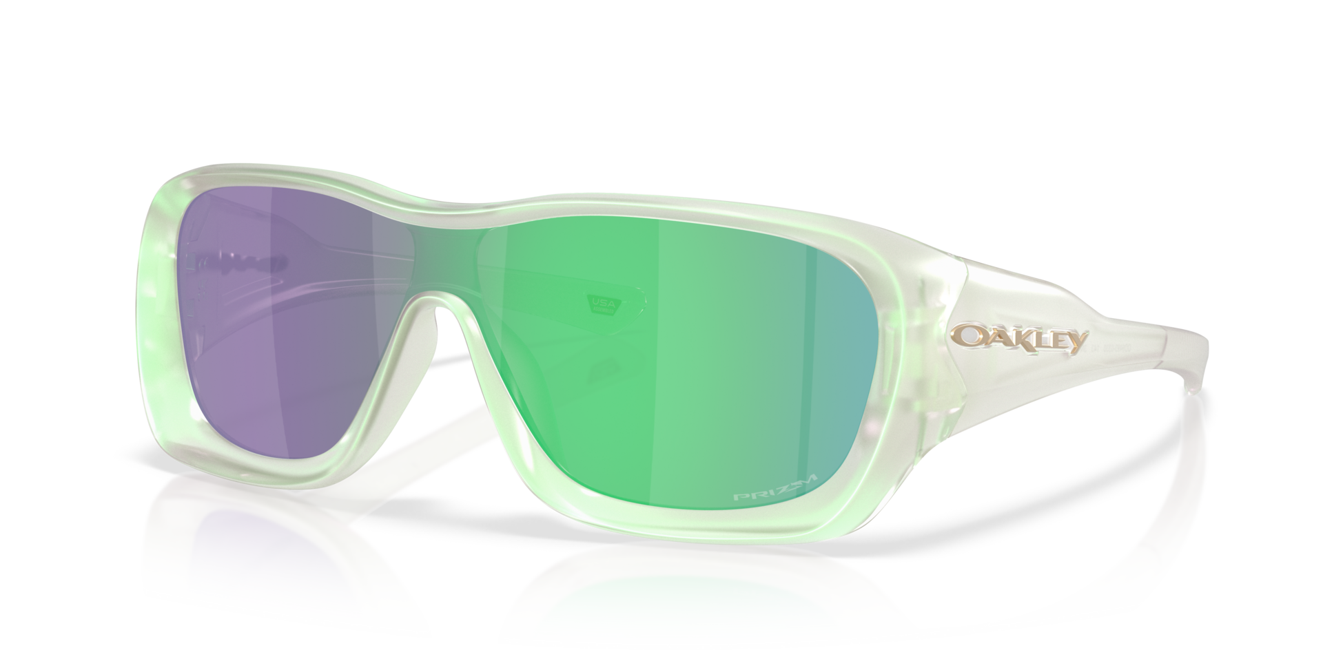 DE LA SALLE Light Matte Jade Opline Sunglasses with Prizm Jade Lens - Polarized Sports & Outdoor Activities for Running, Cycling, and Driving