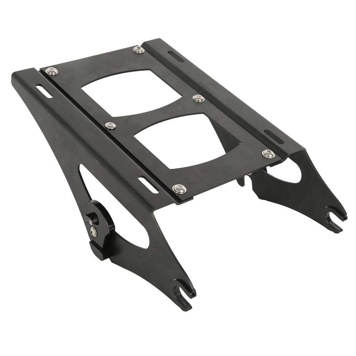 Harley Touring Chopped Trunk Luggage Rack with Wrap-Around Backrest - Compatible with Road King & Street Glide (2014-2023) - Perfect for Long-Distance Rides & Two-Up Motorcycle Travel