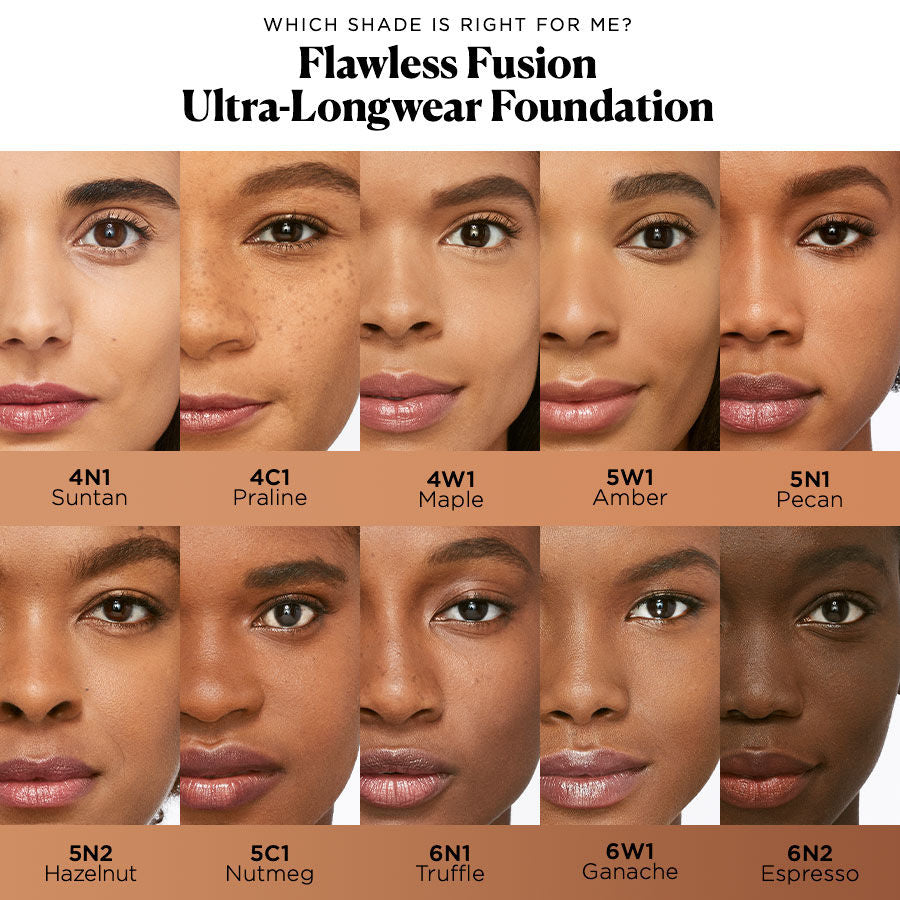 Flawless Fusion Ultra Longwear Foundation - 24H Full Coverage Liquid Makeup for Oily & Dry Skin | Oil-Free, Transfer-Proof, Matte Finish | Perfect for Daily Wear, Special Occasions & Photography