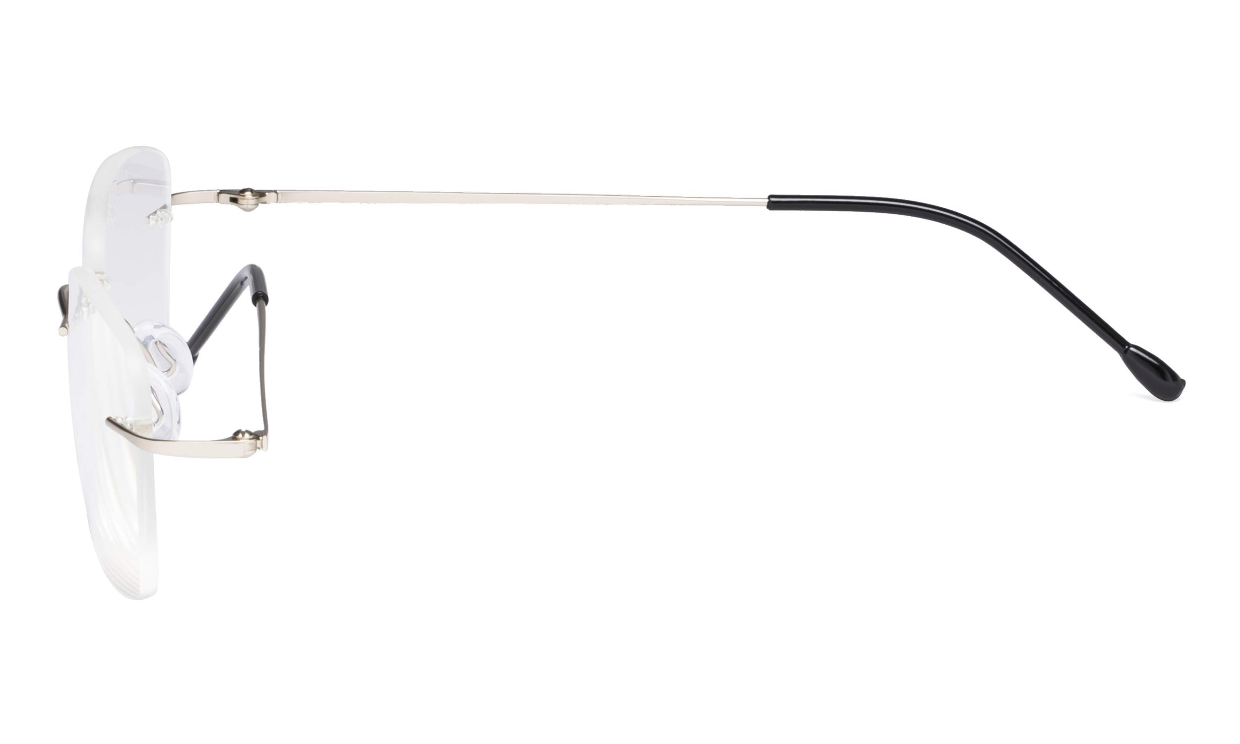 CessBlu Rimless Reading Glasses - Lightweight Blue Light Blocking Computer Glasses for Women & Men - Perfect for Office Work, Reading & Screen Time