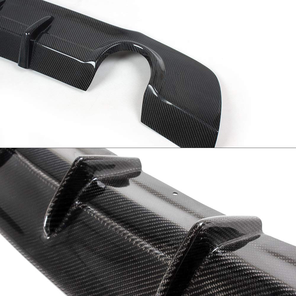 IKON MOTORSPORTS Rear Diffuser for 2007-2013 BMW E92 E93 3 Series Coupe/Convertible | MP Style Carbon Fiber Rear Bumper Lip Spoiler Wing | 2008-2012 Models | Upgrade Your Ride for Sporty Look & Performance