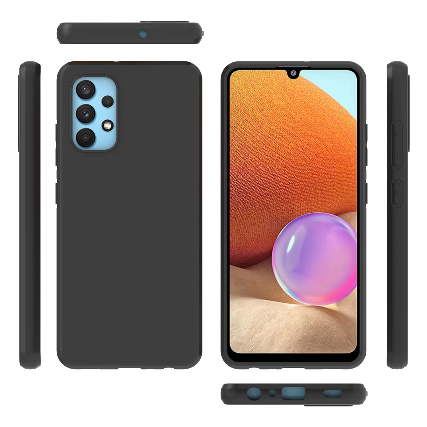 Slim TPU Case for Samsung Galaxy A32 - Soft Flexible Cover - Black for Daily Protection