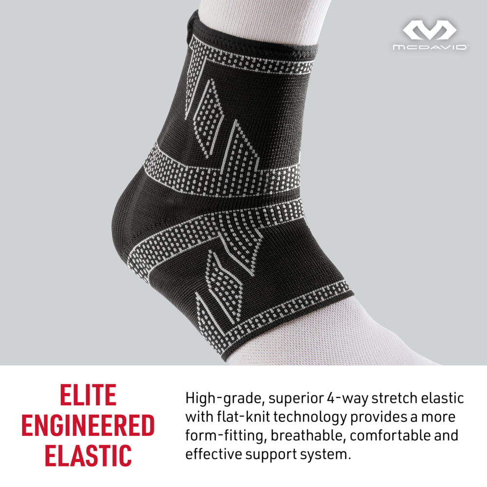 ELITE Engineered Elastic™ Ankle Support Sleeve for Running, Basketball & Injury Recovery - Breathable Compression Brace for Men & Women