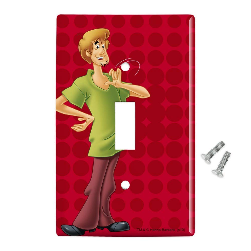 Scooby-Doo Shaggy Plastic Wall Decor Light Switch Plate Cover - Fun Cartoon Character Toggle Switch for Kids Bedroom, Playroom, and Themed Party Decor