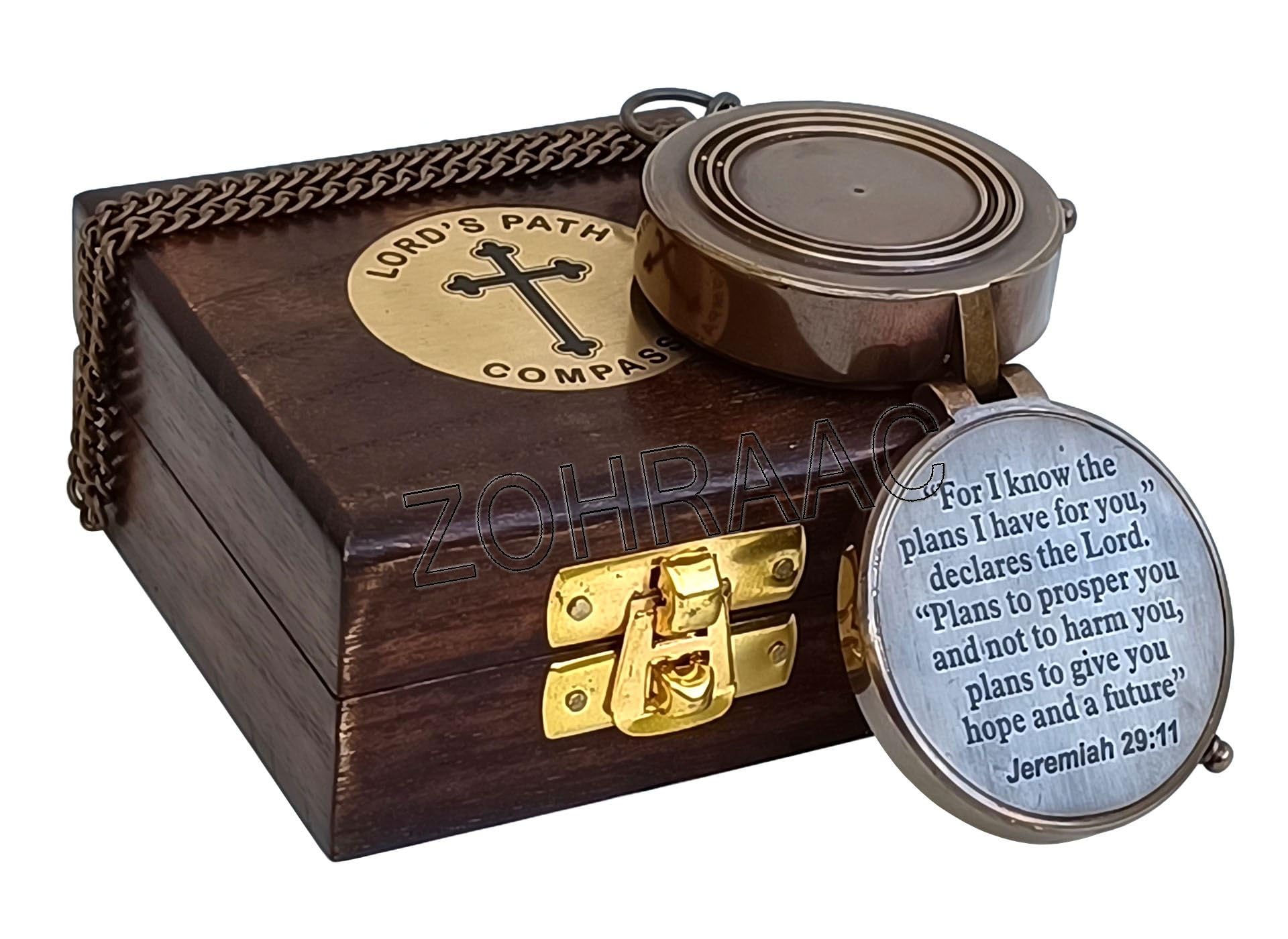 Religious Gifts for Men - Personalized Christian Compass with Jeremiah 29:11 Bible Verse - Inspirational Missionary & Easter Gifts for Teen Boys & Catholic Men - Perfect for Baptism, Confirmation & Spiritual Encouragement