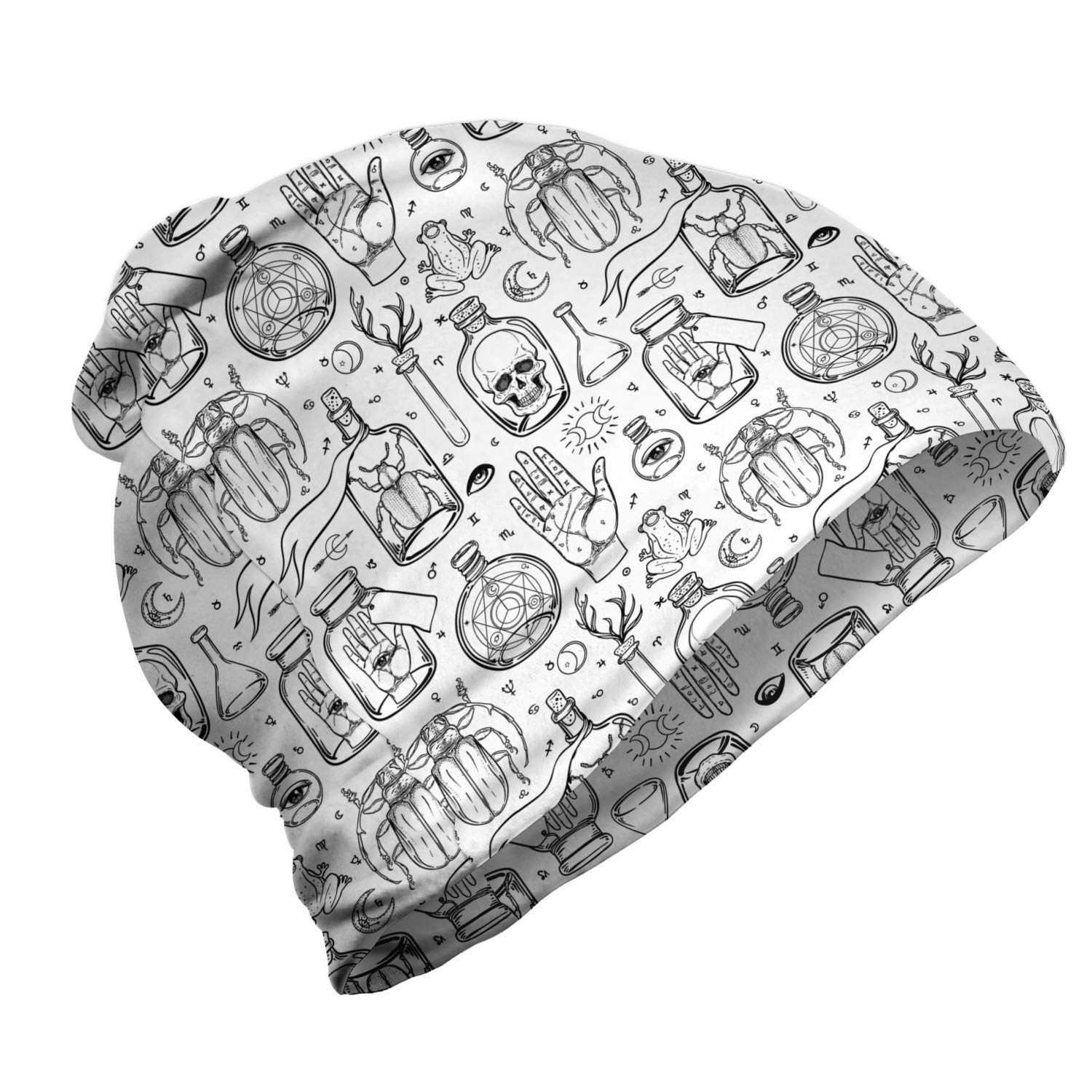 Ambesonne Unisex Beanie - Gothic Horror Design, Warm Winter Skull Cap for Men & Women - Perfect for Hiking, Outdoor Activities & Cold Weather Fashion
