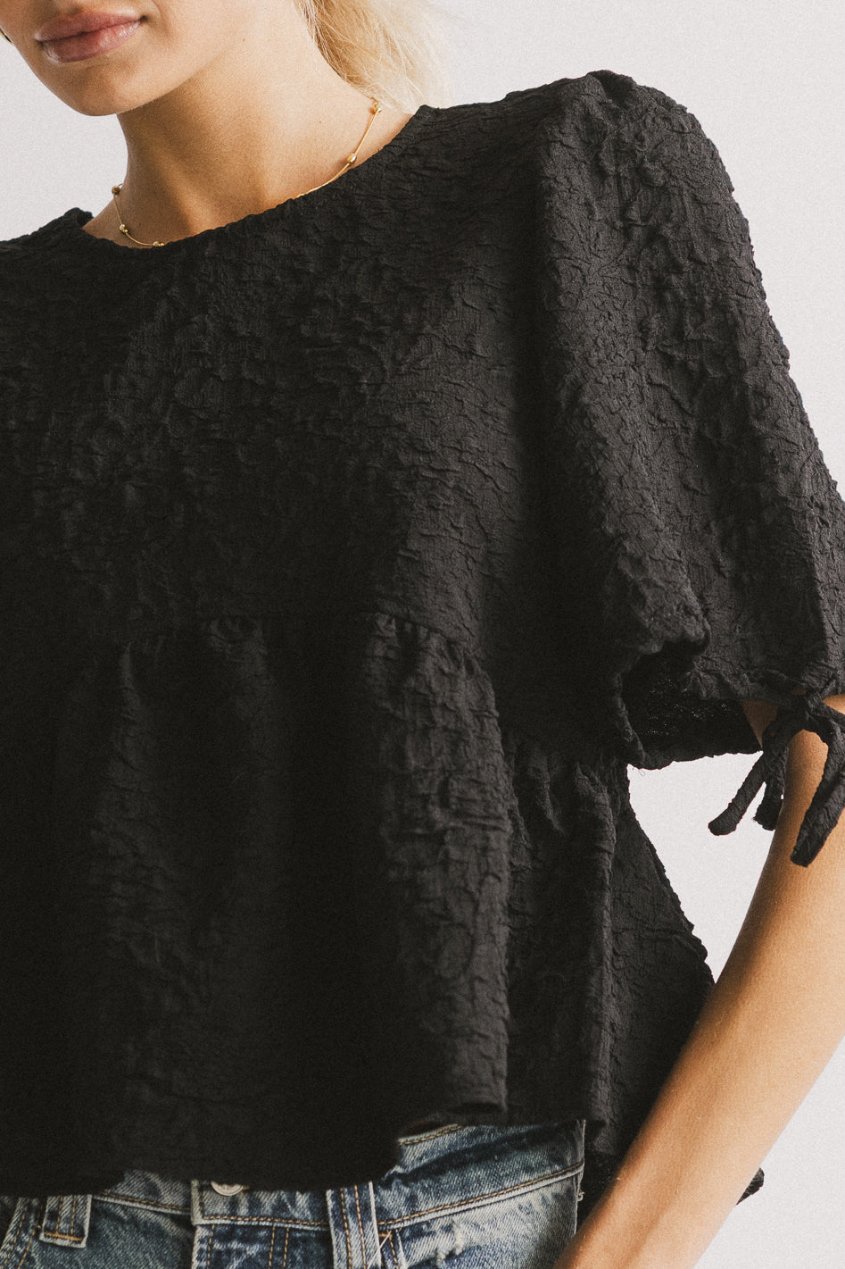 Alessia Peplum Top for Women - Black Flared Blouse, Elegant Ruffle Sleeve Shirt, Chic Tunic Tops for Party, Date Night & Office Wear