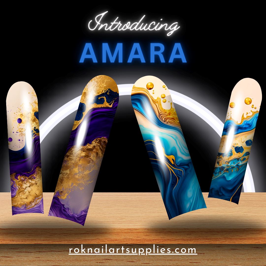 Amara Professional Nail Art Skin - High Quality False Nails for Manicure & Nail Extension | Perfect for Parties, Weddings, and Special Occasions