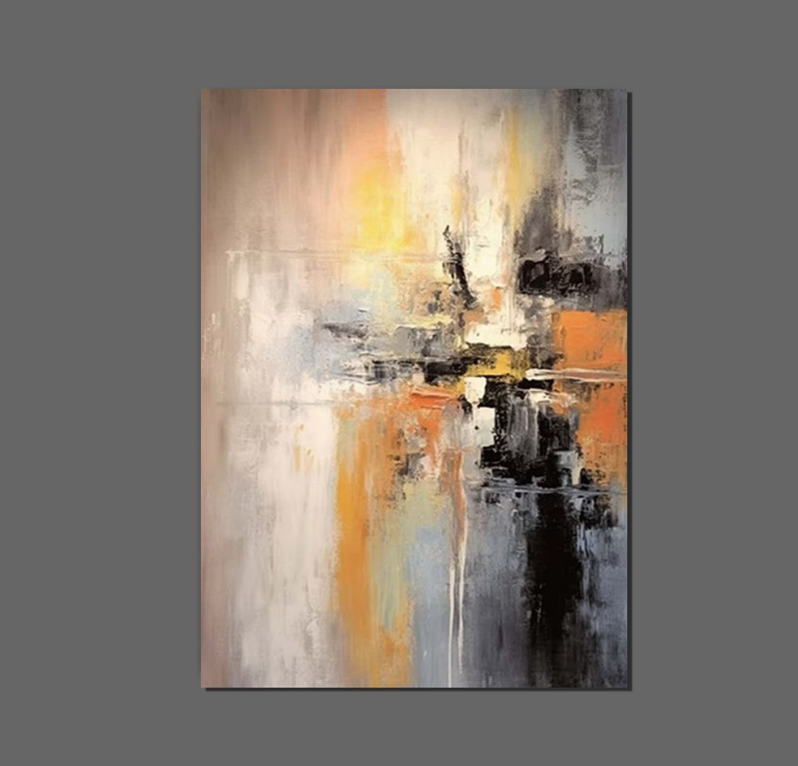 Large Heavy Texture Abstract Acrylic Canvas Painting - Modern Wall Art for Bedroom Decor | Handmade Contemporary Artwork for Living Room & Office Spaces