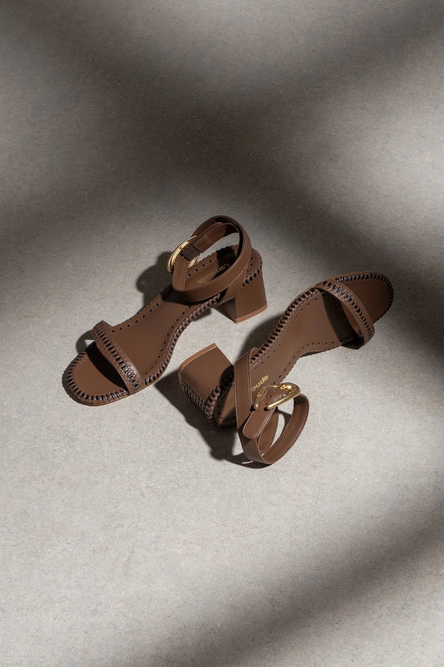 Verona Block Heel Sandals for Women - Genuine Burnt Umber Leather Comfortable Slip-On Shoes | Perfect for Office, Date Night & Summer Outfits