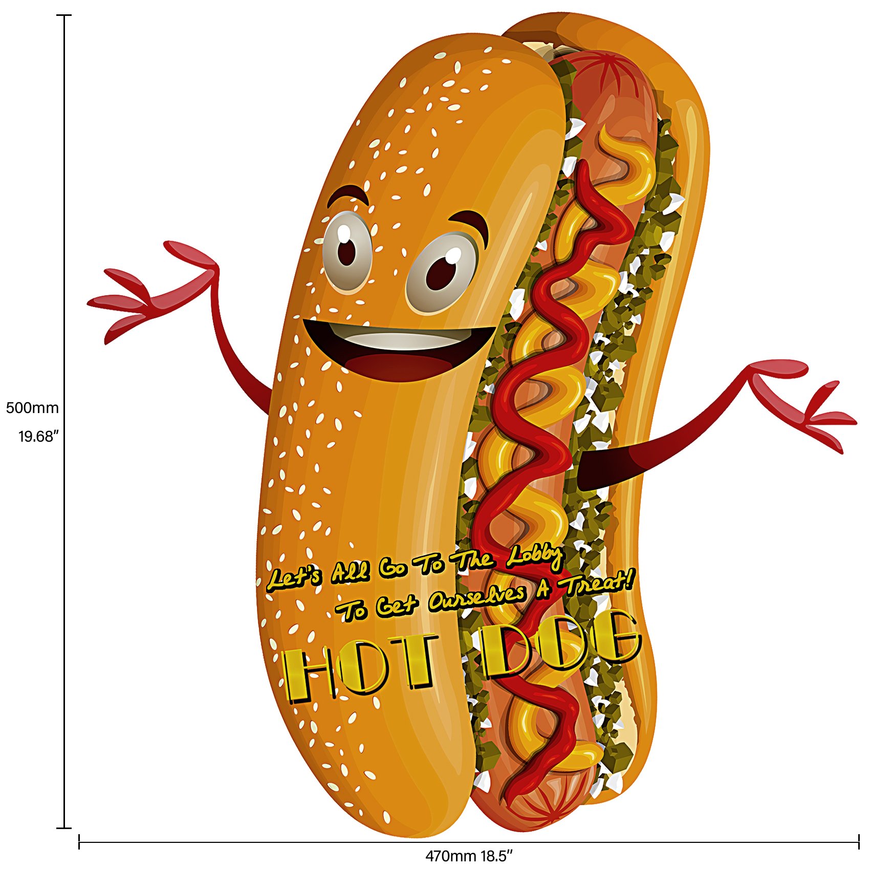 Musykrafties Hot Dog Movie Night Large Prepasted Wall Decal - 18