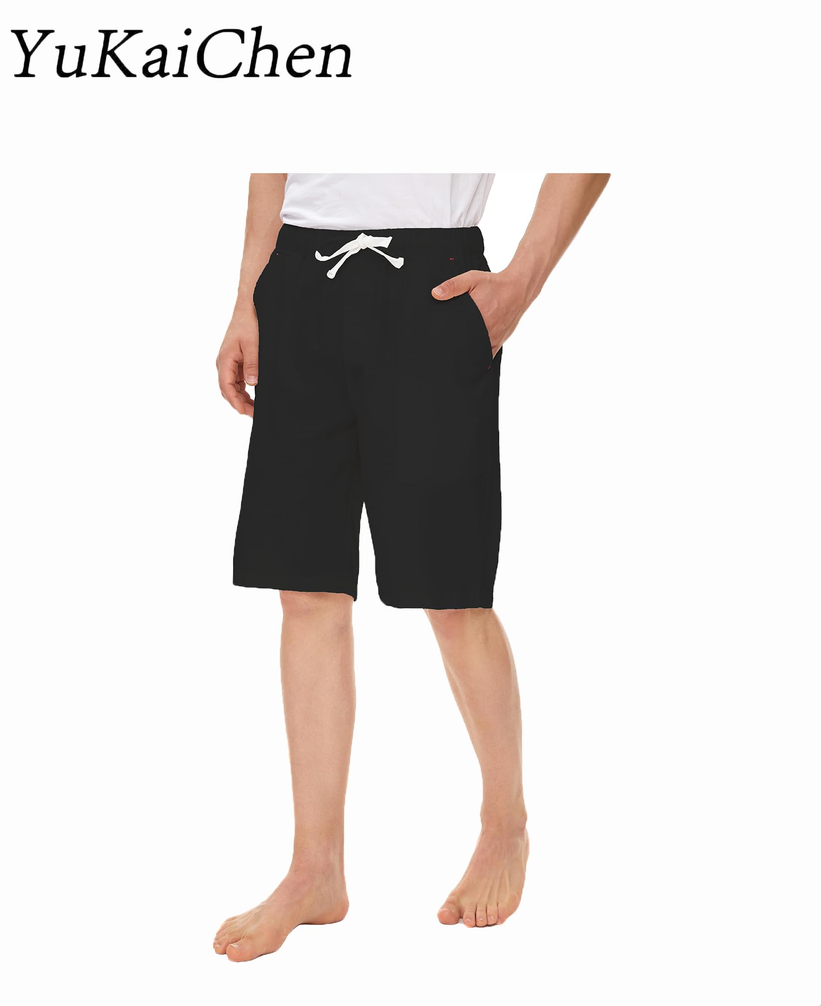 YuKaiChen Men's Casual Shorts with Drawstring - Lightweight Summer Shorts for Outdoor Activities, Travel & Lounge Wear