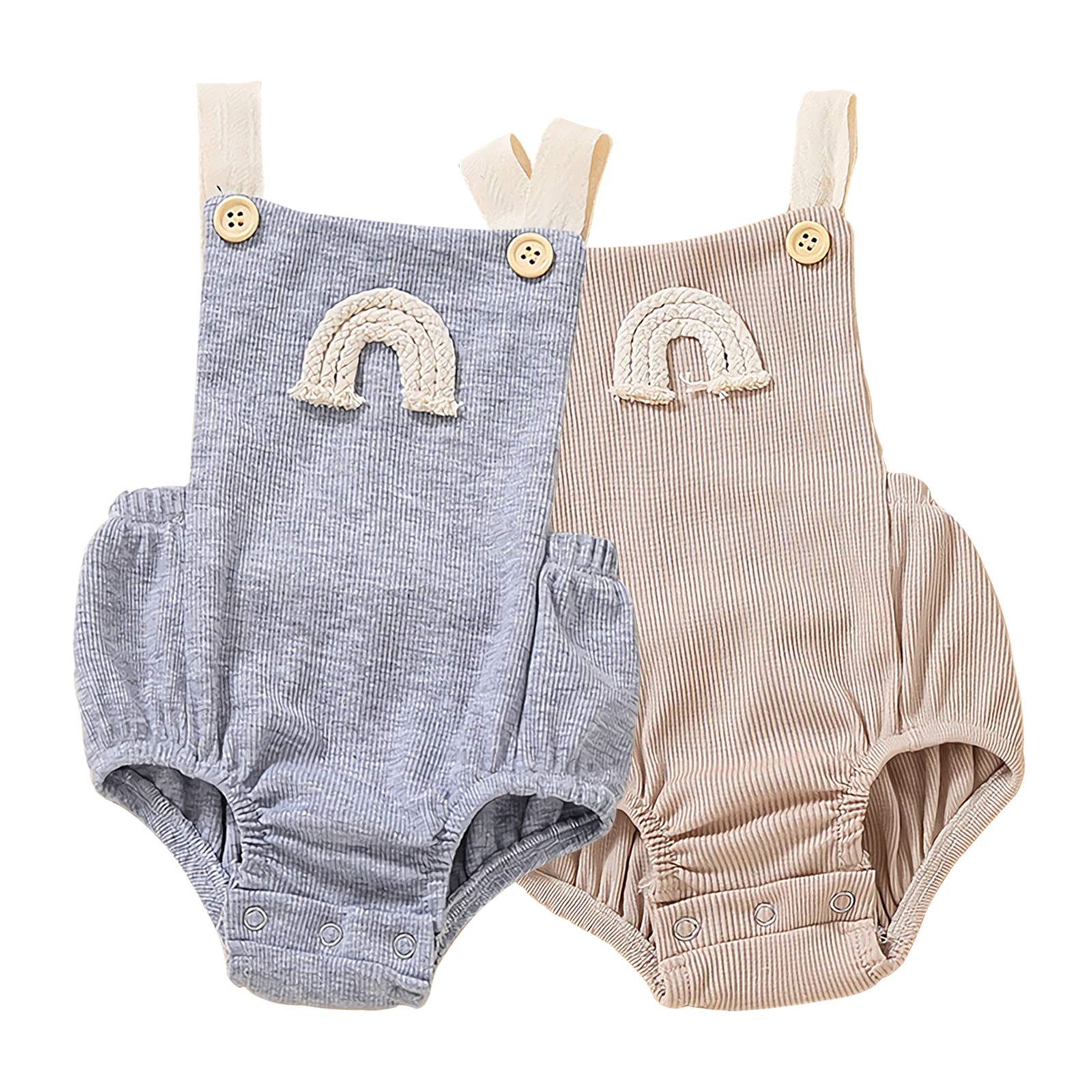 RELABTABY Newborn Baby Romper - Sleeveless Rainbow Bubble Jumpsuit for Boys & Girls | Soft Summer Infant Bodysuit | Perfect for Playdates, Beach Outings & Photo Shoots