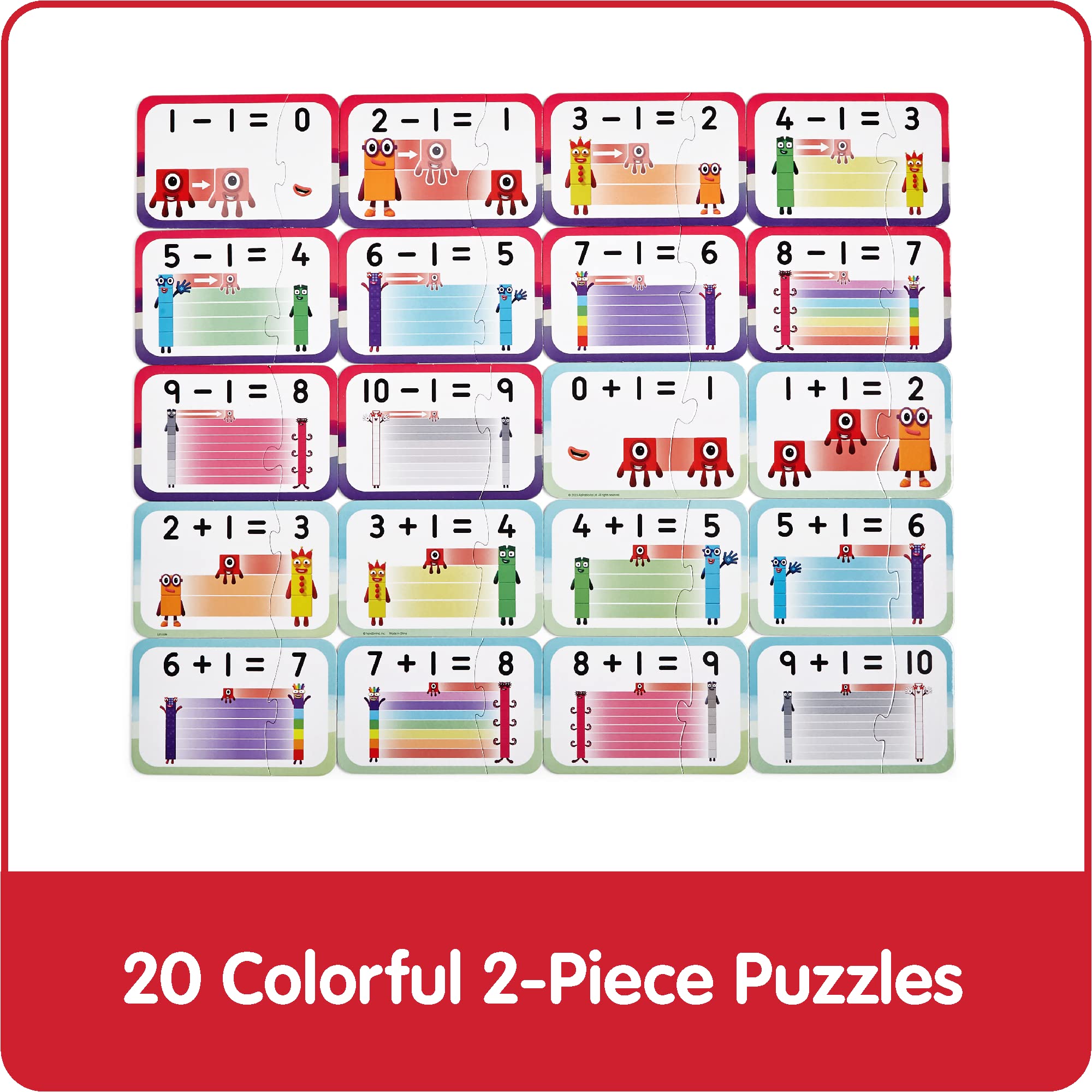 Numberblocks Adding and Subtracting Puzzle Set | Math Learning Toys for Preschool & Toddlers | Educational Matching Game for Kids | Perfect for Easter Basket Stuffers & Classroom Activities