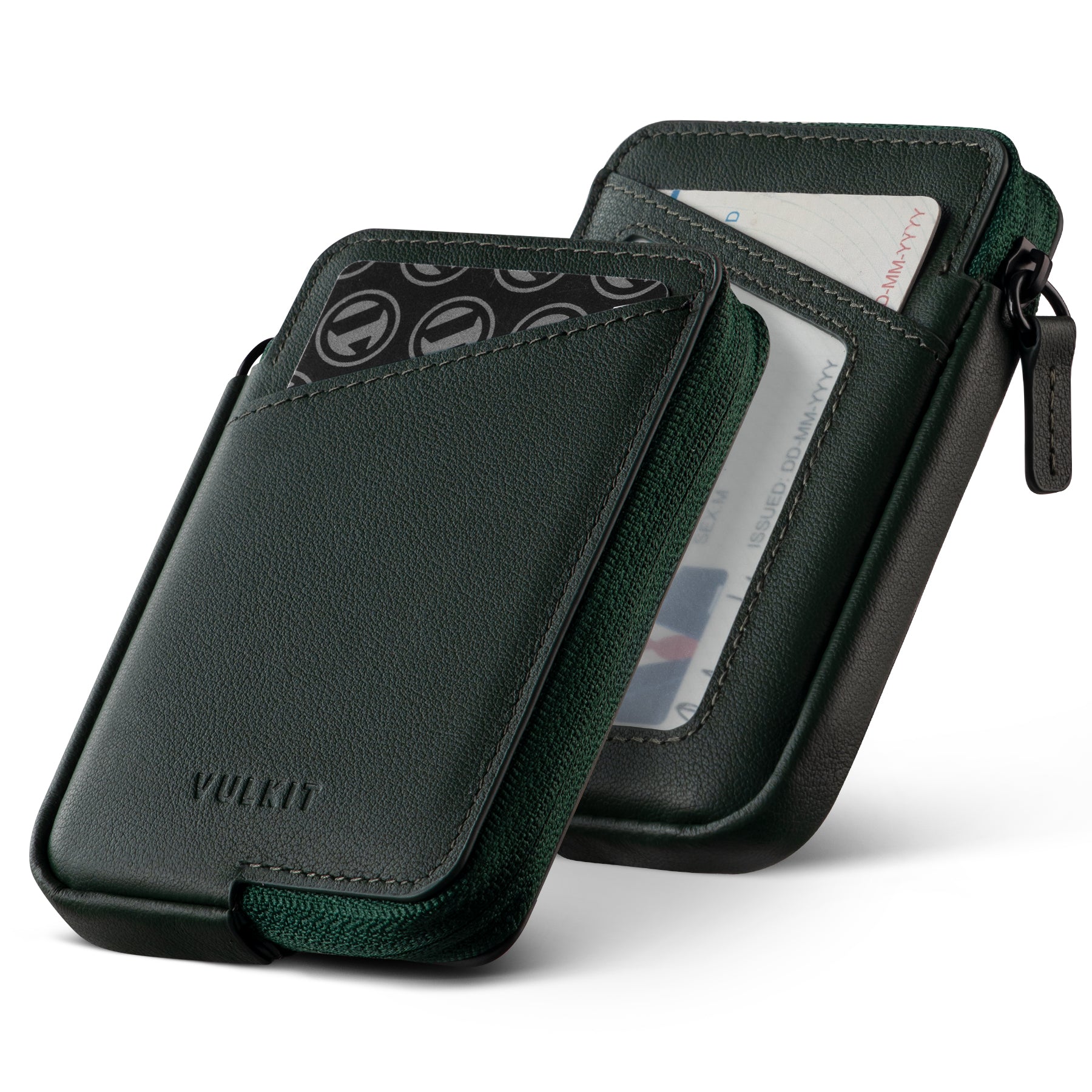 Genuine Leather Slim RFID Blocking Card Holder Wallet for Men & Women - Holds 10+ Cards & Cash - Perfect for Travel, Business & Everyday Use