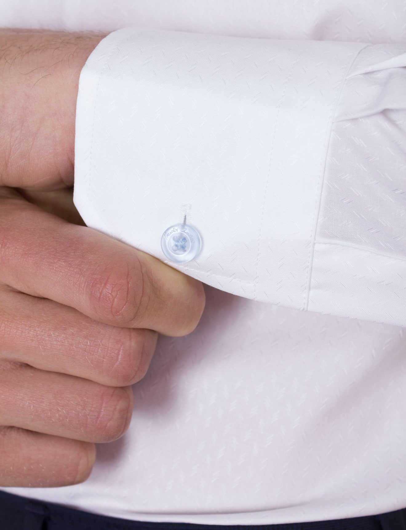 Premium White Dobby Business Shirt for Men - Slim Fit Dress Shirt - Formal Office Wear & Professional Attire for Work, Interviews, and Business Meetings