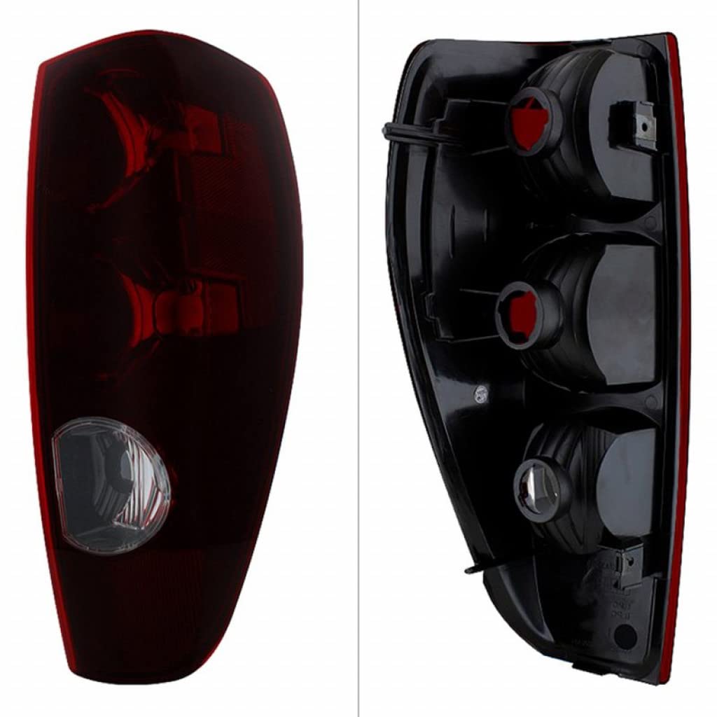 Xtune Red Smoked Tail Lights Pair for Chevy Colorado 2004-2012 - OE Replacement with ALT-JH-CCOL04-OE-RSM (Part# 9033889) | Upgrade Your Truck's Style & Safety for Night Driving