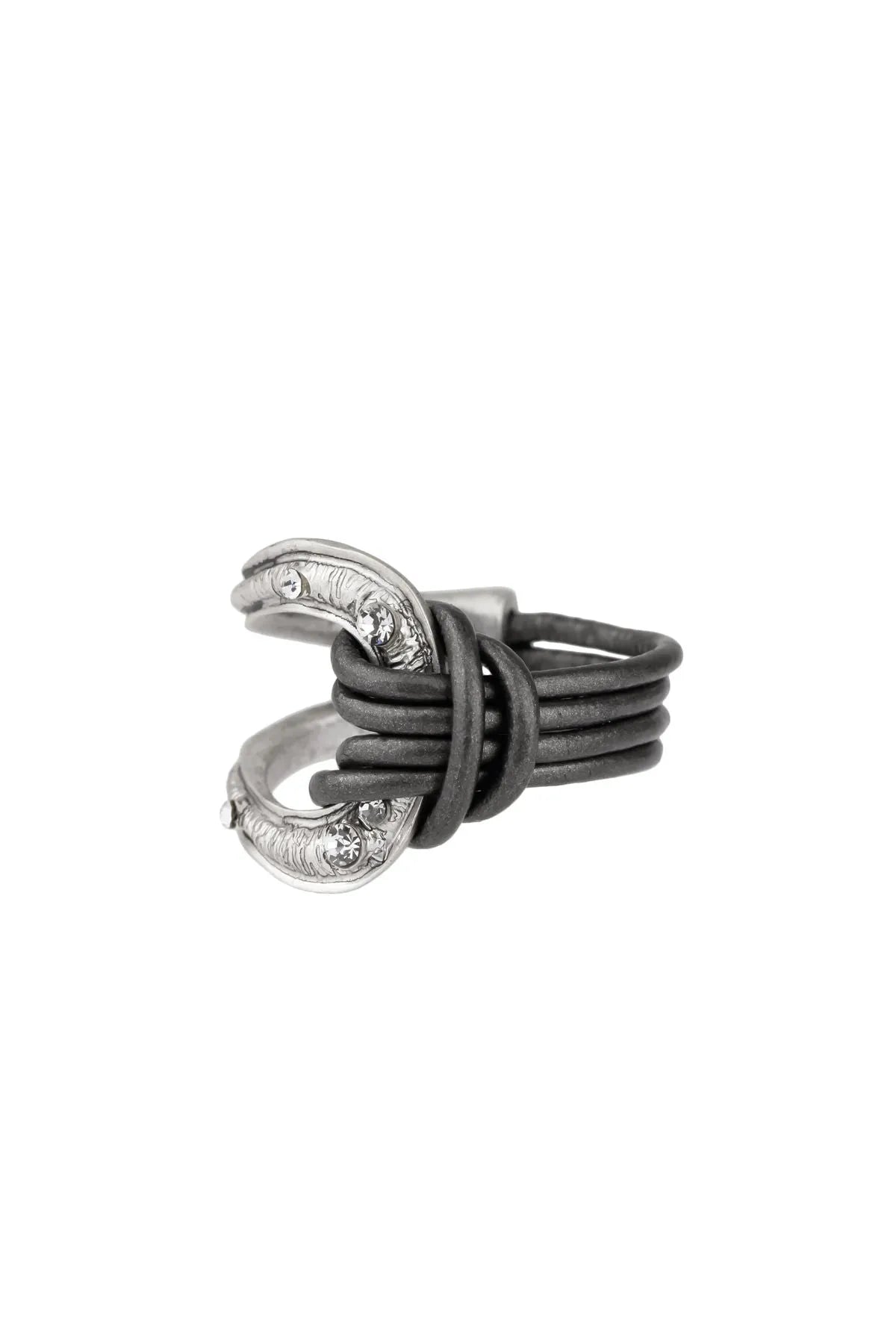Elegant Leather Knotted Ring for Women - Boho Chic Jewelry for Everyday Wear & Special Occasions